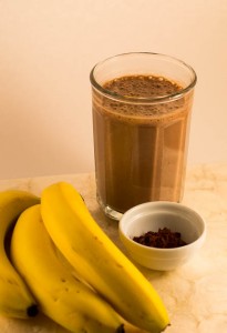 smoothie with cocoa and banana